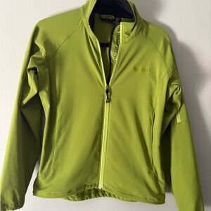 Marmot Women's Lime Green Softshell Jacket with Black Trim